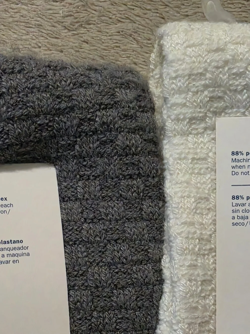 2 Pairs Old Navy Women's Boot Socks 1 Gray Pair 1 White Pair